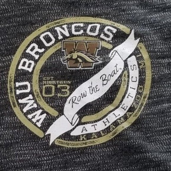 Rivalry Threads 91 Sweater WMU Broncos Women's Medium 8/10 Gray Scoop Neck - Picture 2 of 9